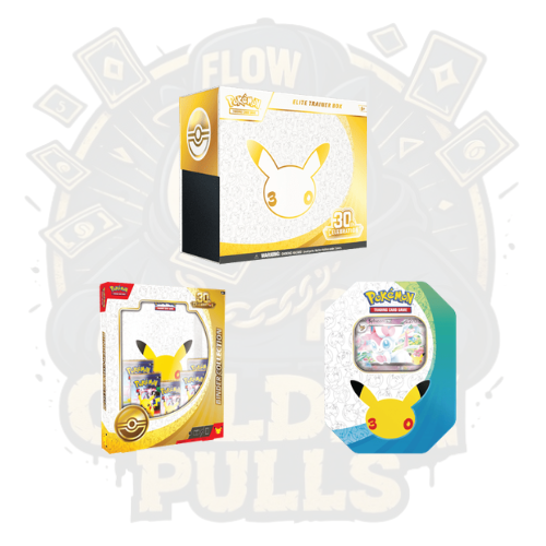 Pack Colección Pokémon TCG: ETB 30 Aniversario + Carpeta de Colección + Lata Grande (Inglés)
