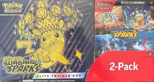 2-Pack Trainer Box & Booster Bundle Pokemon Surging Sparks Ingles