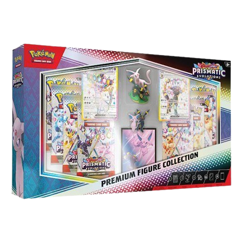 DAÑADA Pokémon: Colección prémium con Figura de Escarlata y Púrpura-Evoluciones Prismáticas de JCC Pokémon 🇺🇸